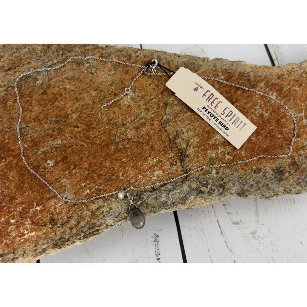 Peyote Bird‎ Pearl Quartz Sterling Silver Necklace J018